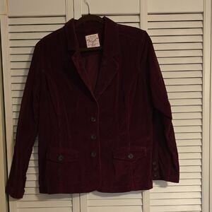 Sonoma Rich Burgundy Corduroy Blazer